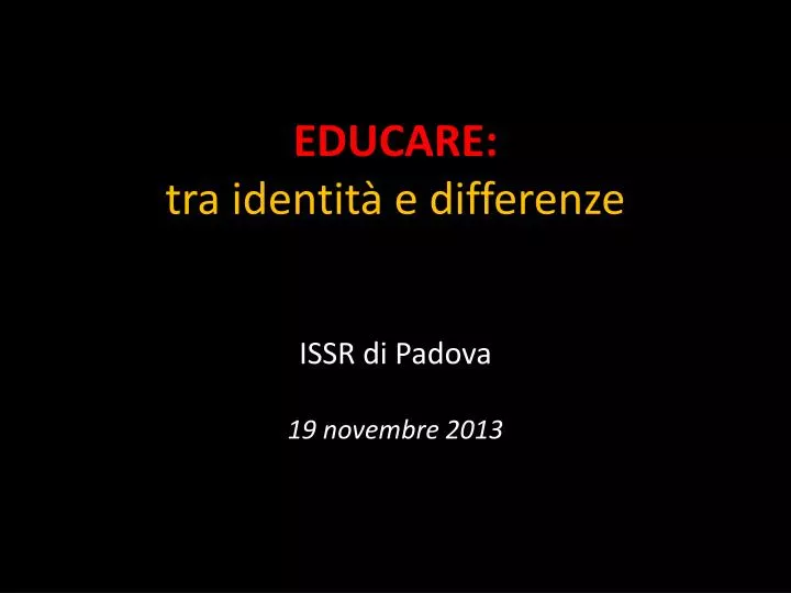 educare tra identit e differenze