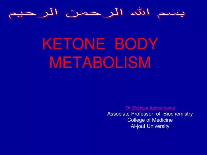 ketone body metabolism