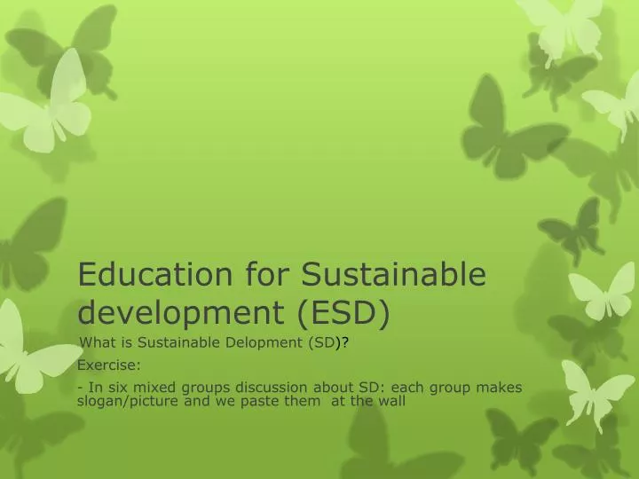 education for sustainable development esd