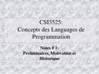 csi3525 concepts des languages de programmation