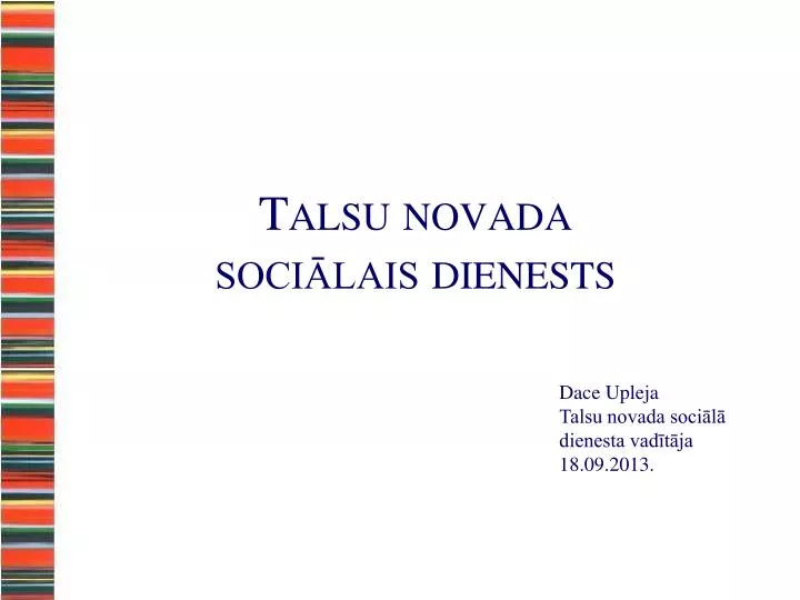 talsu novada soci lais dienests