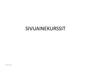sivuainekurssit