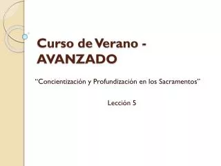 curso de verano avanzado