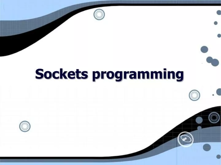 sockets programming