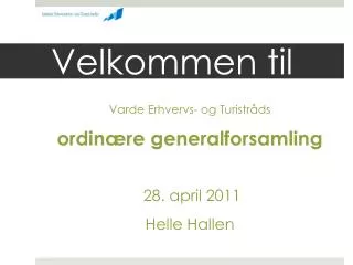 velkommen til