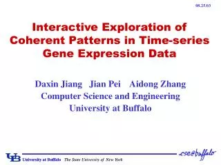 Interactive Exploration of Coherent Patterns in Time-series Gene Expression Data