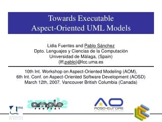 Towards Executable Aspect-Oriented UML Models