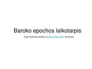 baroko epochos laikotarpis