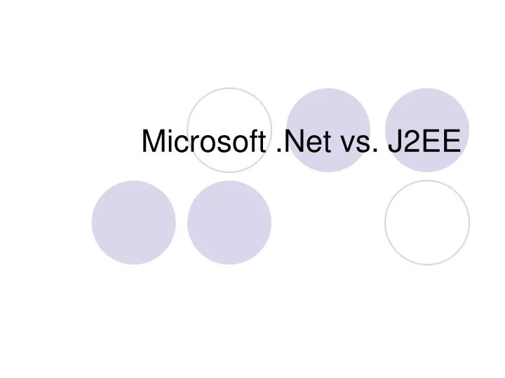 microsoft net vs j2ee