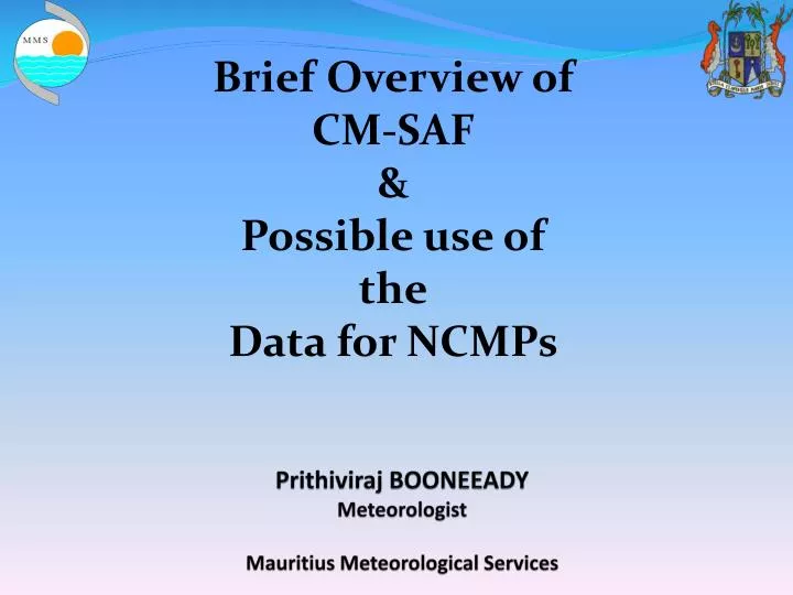 prithiviraj booneeady meteorologist mauritius meteorological services