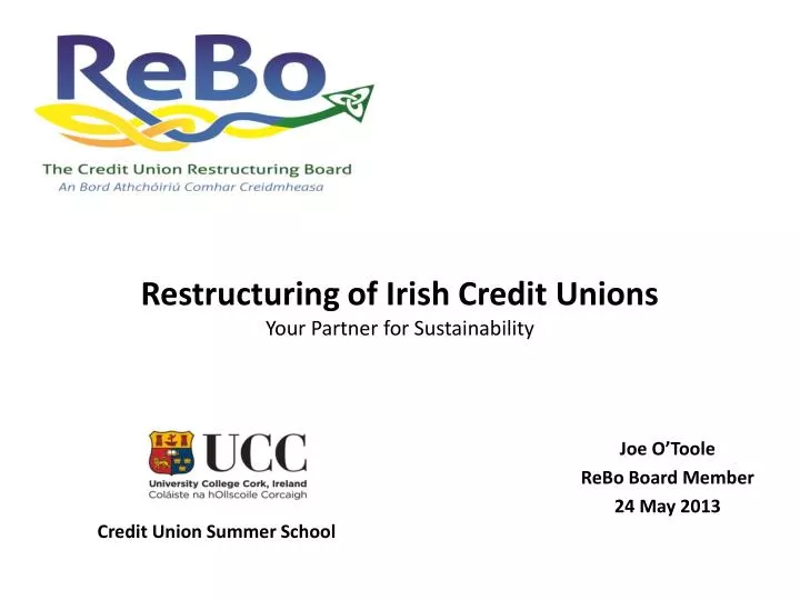 restructuring of irish credit unions your partner for sustainability