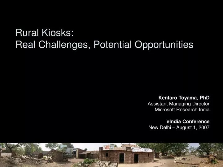 rural kiosks real challenges potential opportunities