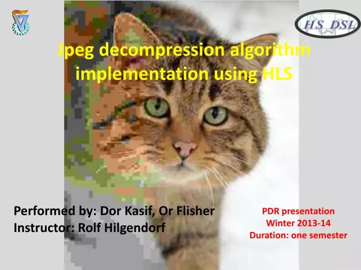 jpeg decompression algorithm implementation using hls