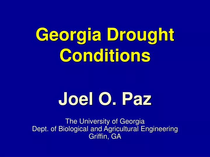 georgia drought conditions
