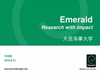 emerald research with impact
