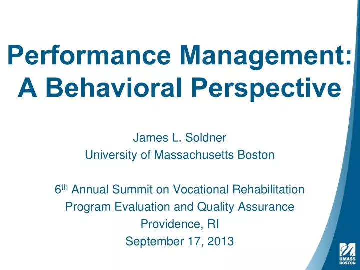 performance management a behavioral perspective