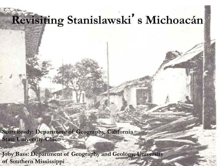 revisiting stanislawski s michoac n