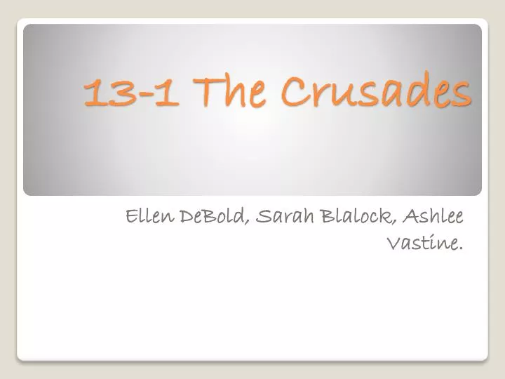 13 1 the crusades