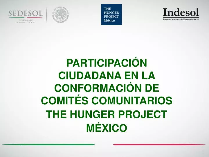 participaci n ciudadana en la conformaci n de comit s comunitarios the hunger project m xico