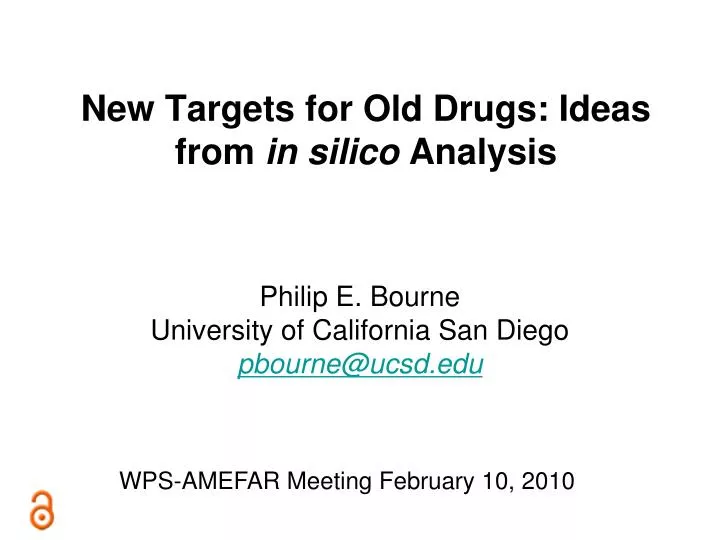 new targets for old drugs ideas from in silico analysis