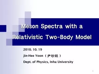 Meson Spectra with a Relativistic Two-Body Model