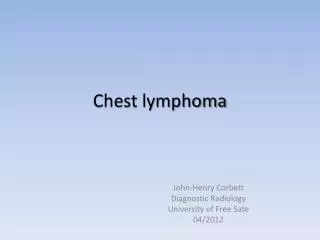 Chest lymphoma