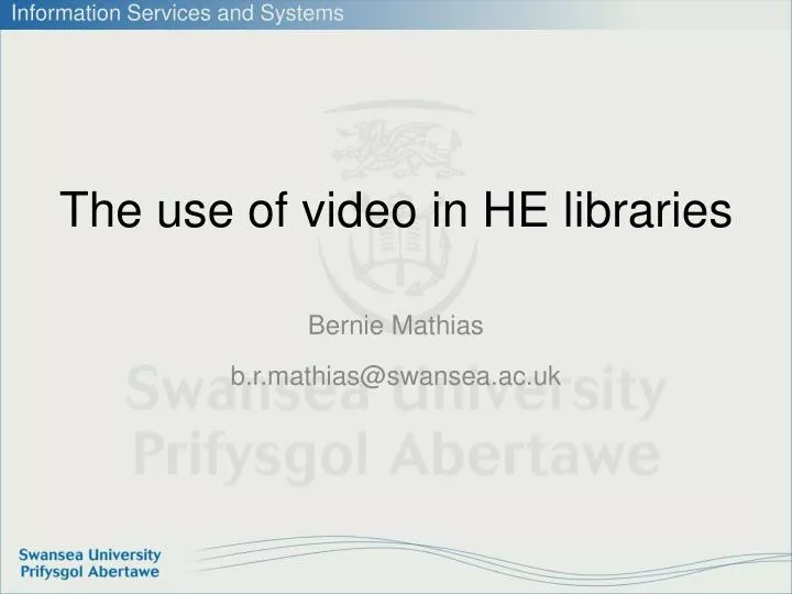 the use of video in he libraries