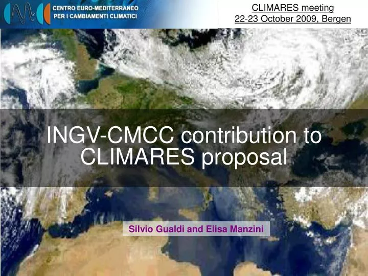 ingv cmcc contribution to climares proposal