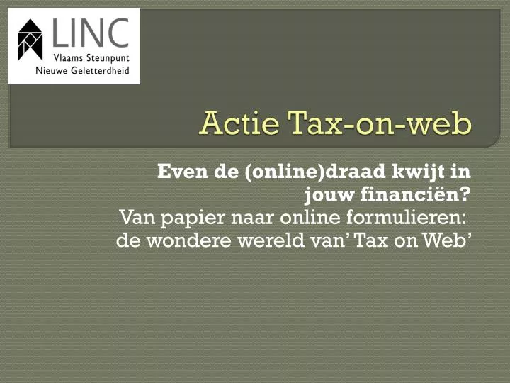 actie tax on web
