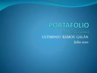 portafolio lo m s reciente