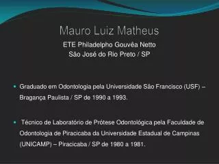 mauro luiz matheus