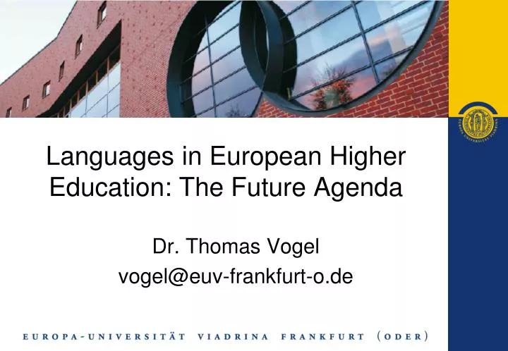 languages in european higher education the future agenda