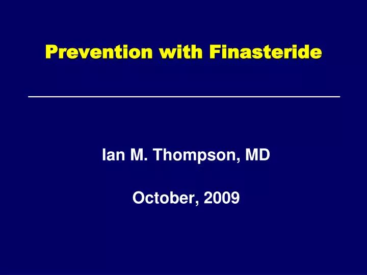 prevention with finasteride