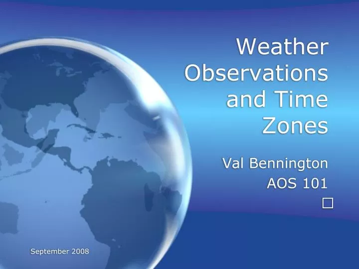 weather observations and time zones
