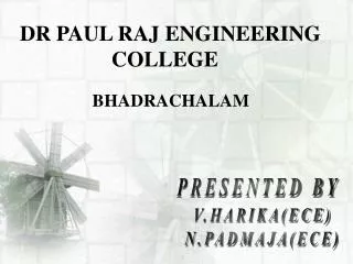 DR PAUL RAJ ENGINEERING COLLEGE