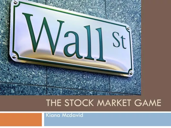 the stock market game