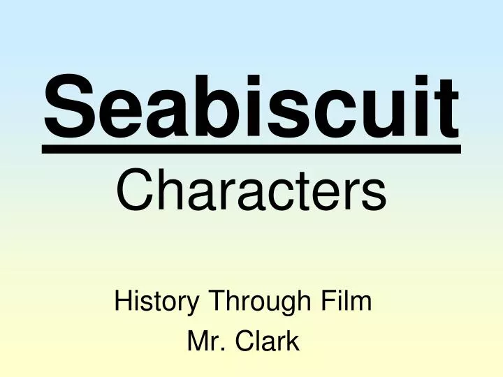seabiscuit characters