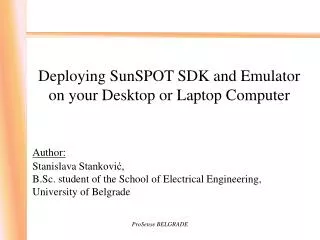 Deploying SunSPOT SDK and Emulator on your Desktop or Laptop Computer