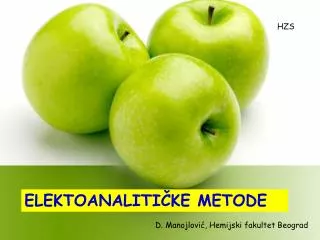 elektroanaliti ke metode