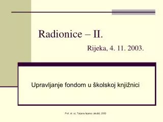 radionice ii rijeka 4 11 2003