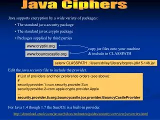 Java Ciphers