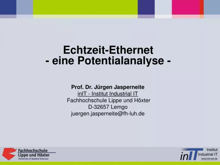 echtzeit ethernet eine potentialanalyse