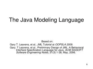 The Java Modeling Language