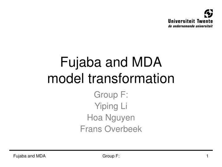 fujaba and mda model transformation