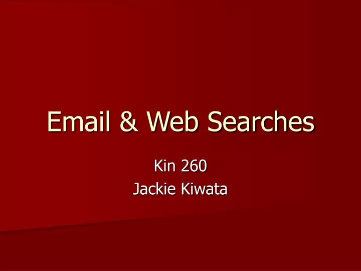 email web searches