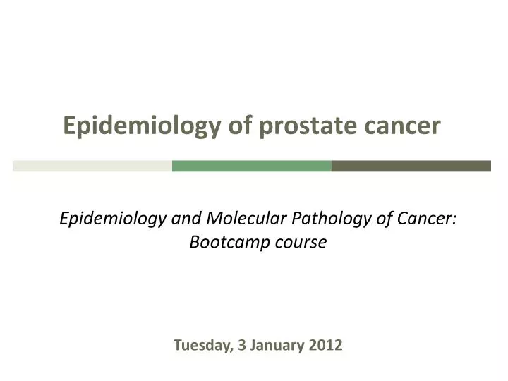 epidemiology of prostate cancer