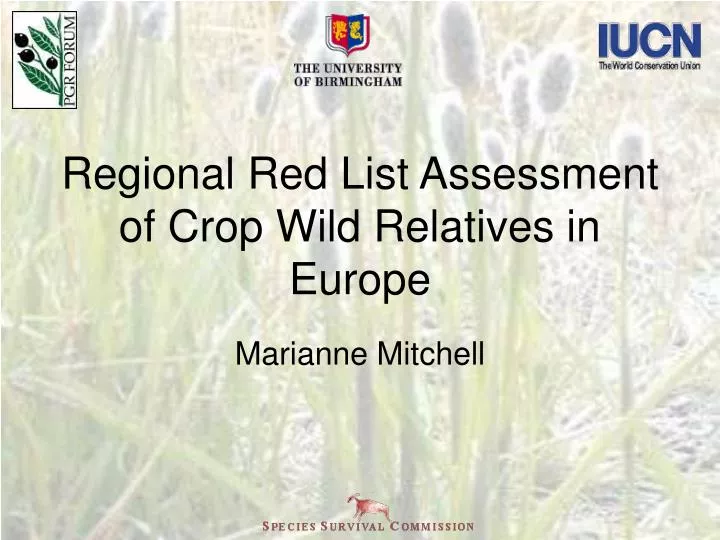 regional red list assessment of crop wild relatives in europe