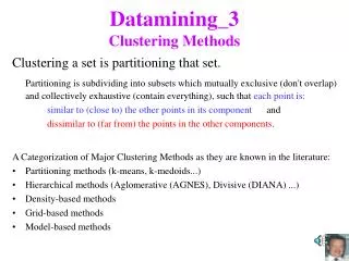 Datamining_3 Clustering Methods