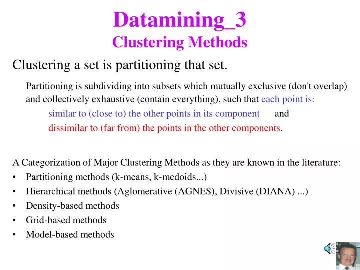 datamining 3 clustering methods