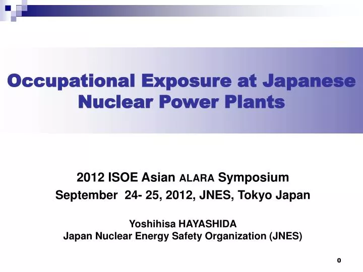 occupational exposure at japanese nuclear power plants